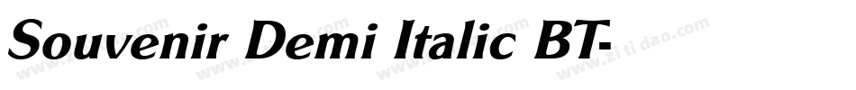 Souvenir Demi Italic BT字体转换